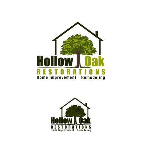 Design A Construction Logo That Incorporates An Oak Tree With A