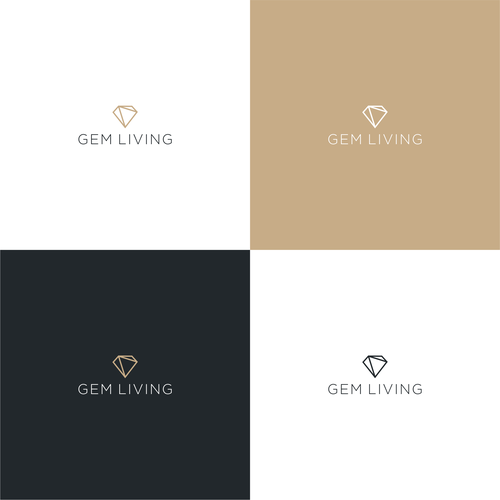 Geometrical, minimalist, modern brand design for Gem Living Design by M a i s y a