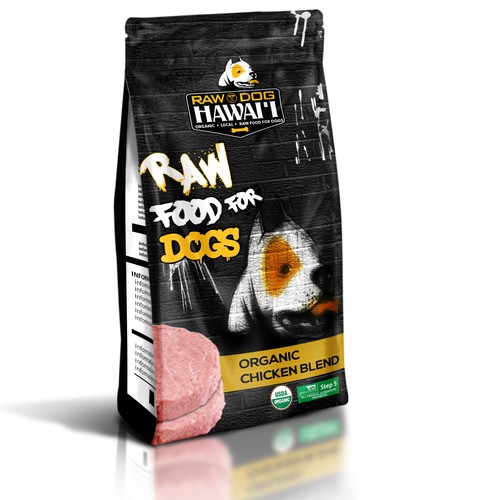 Game Changer Frozen Organic, Raw Dog food needs a kickass packaging design -- Are you up to it? デザイン by Whitefox 85