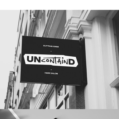 Think UNcontainD - Logo for Cutting Edge Hair Salon-ontwerp door pxnstudio°