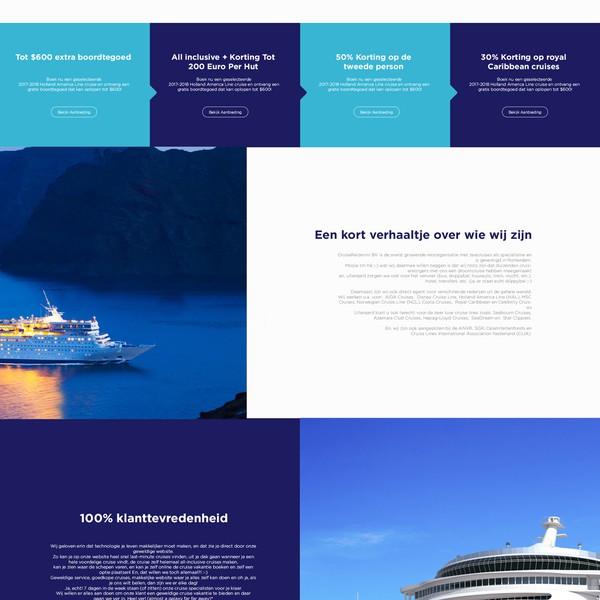 Website concept design for ,,Cruise Organization,,