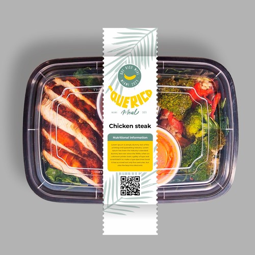 Meal prep container label for Miami company Design by diviart