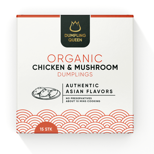 Design a premium and morden packaging for a healthy organic dumpling box Design by Sayyed Jamshed