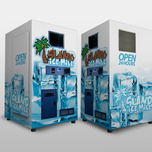 Create a vinyl wrap for a ice vending machine Design by S.U.P.A.T.A