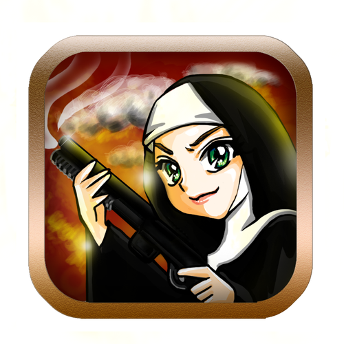 New icon for nuns fighting with monsters game Diseño de frambit