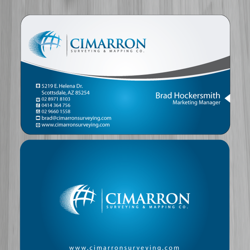 stationery for Cimarron Surveying & Mapping Co., Inc. Design by Umair Baloch