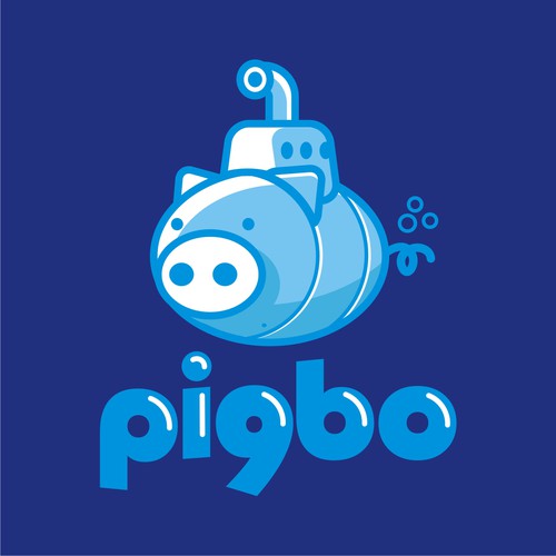 Design funny & minimal logo for 'pigbo' game studio with pig and sub-marine Réalisé par Warnaihari