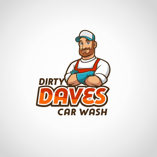 Car Wash Mascot with Logo Diseño de Konyil.Iwel