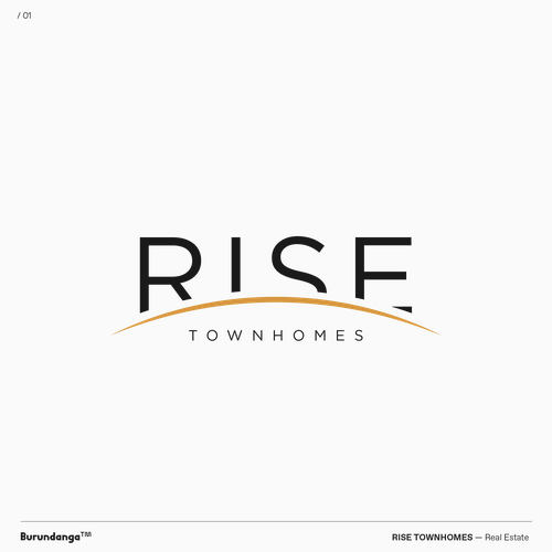 Design modern logo for upscale townhome community. Design by Burundanga™