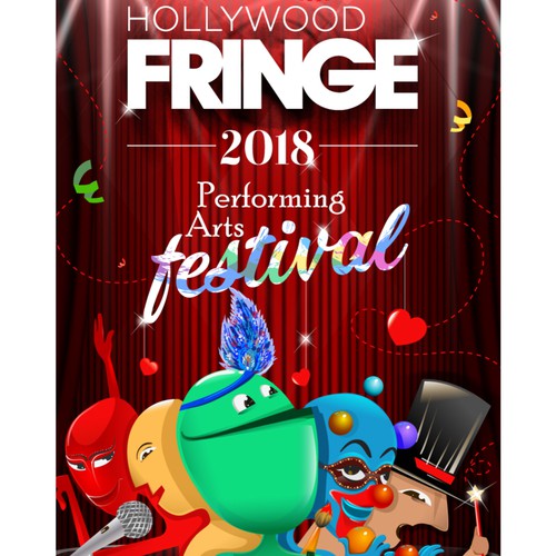Guide Cover for the 2018 Hollywood Fringe Festival Design by Dezintrend1