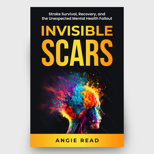 A powerful cover for book about stroke recovery and mental health Design by Hisna