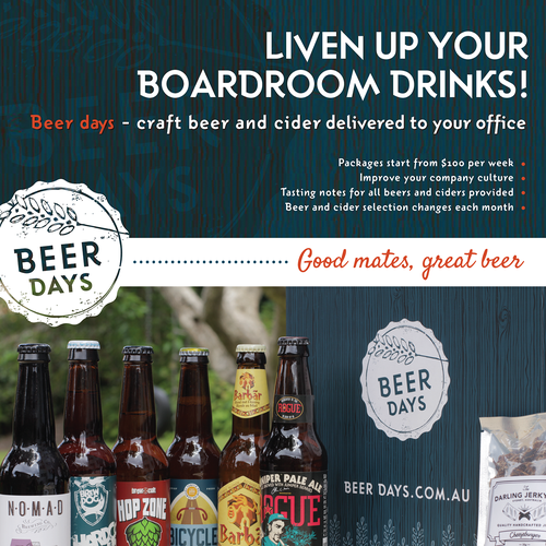 Design Flier for Craft Beer delivery service Design by Lefteris P.