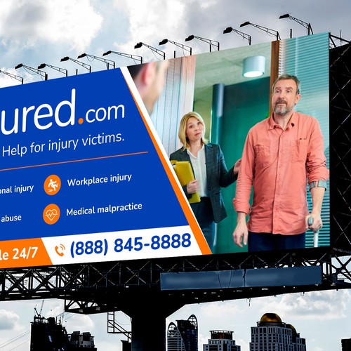 Injured.com Billboard Poster Design Design por icon89GraPhicDeSign
