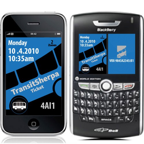 Design Transit ticket for mobile phone