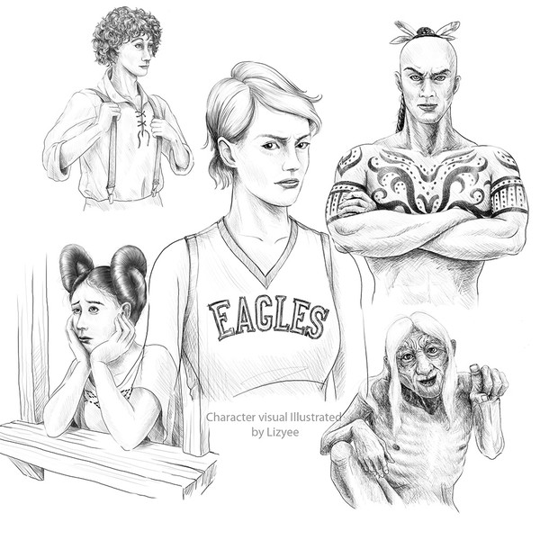 Book illustration, Characters Visual