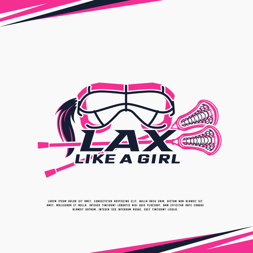 A classic yet fun logo for the fearless, confident, sporty, fun female lacrosse player Design by ies