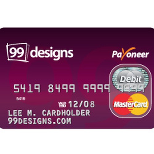 Prepaid 99designs MasterCard® (powered by Payoneer) Ontwerp door DragonWing