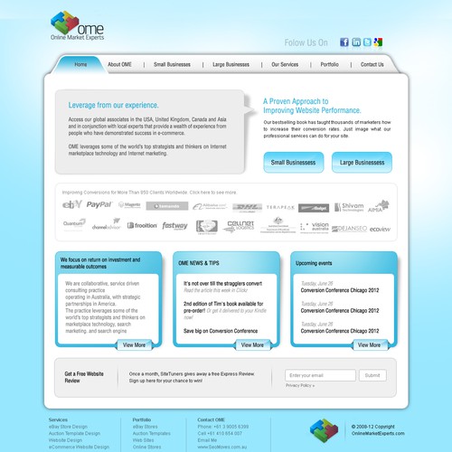 website design for Online Market Experts  Design by Designr-web