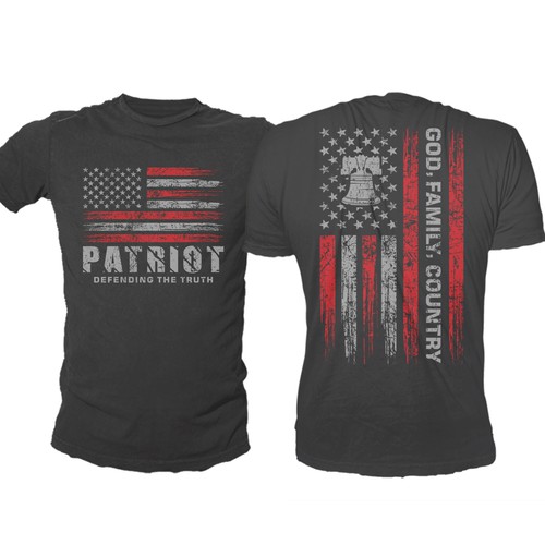 Develop a patriotic shirt that represents: The individual patriot, God, Family, Country Design by -Diamond Head-