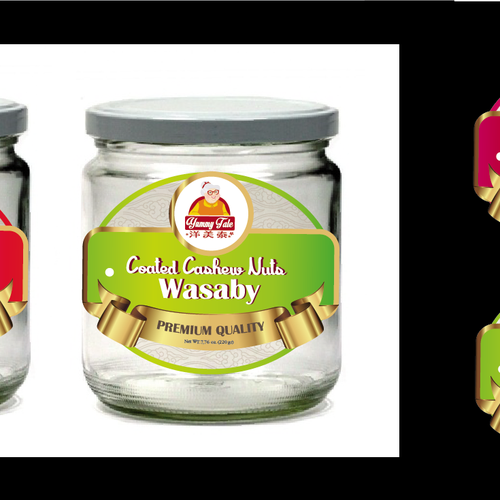 Design label for delicious cashew nuts di wow! factory