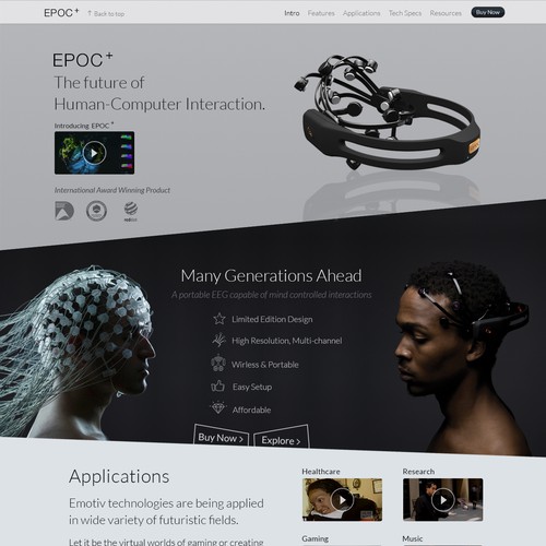 Redesign website for International Award Winning EEG system Design by Crenovates