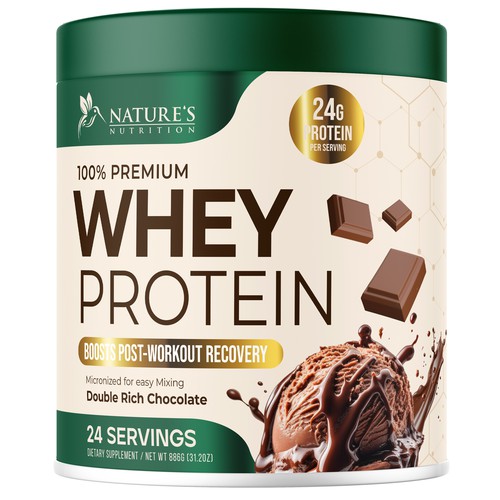 Diseño de Tasty Whey Protein Chocolate Design Needed for Nature's Nutrition de UnderTheSea™