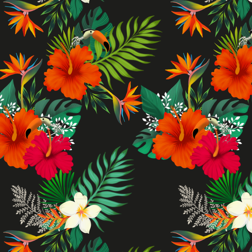 Tropical Fabric Print - Textile Designers & Illustrators Los Angeles fashion brand needs your designs Design by ash00 Designs