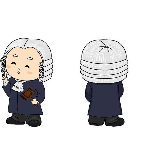 Create a kid-friendly Judge character to be made into a plush toy! Design by kzh