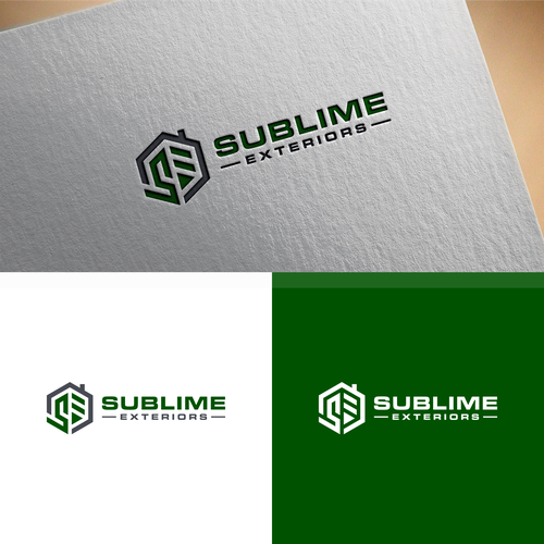 Modern Single Logo - Guaranteed - Sublime Exteriors Design by DSGNESIA™