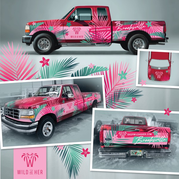 Wild as Her Van wrap design