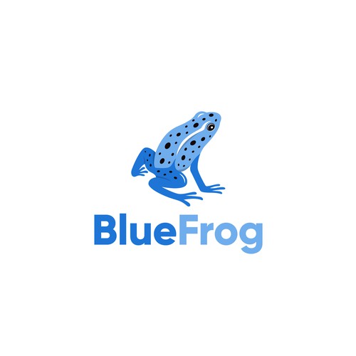 Blue Frog Logo Design by udara