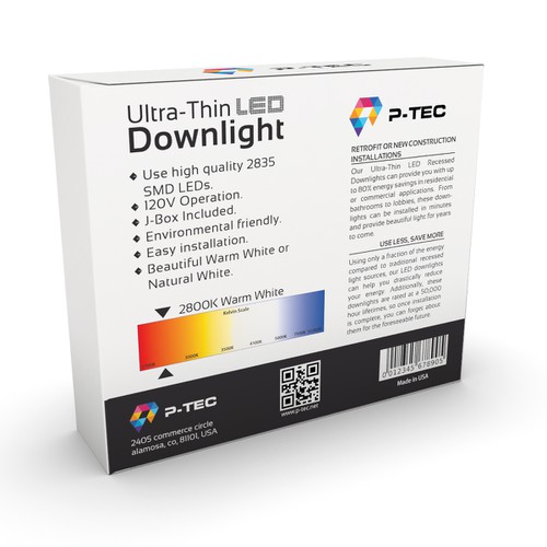 Package design for an Ultra-Thin LED Downlight Design by syakuro