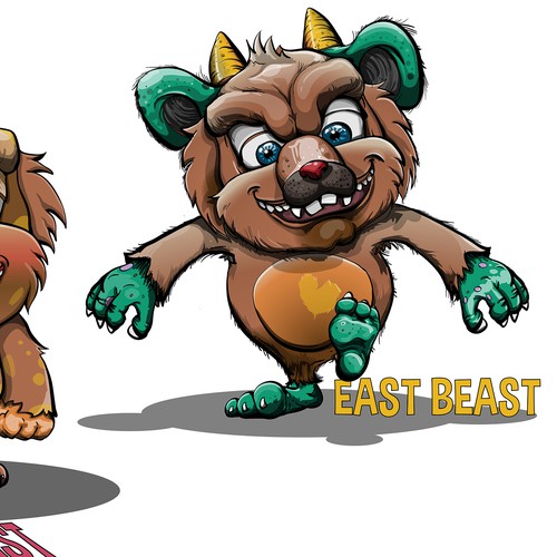 The East Beast - a fun mascot for an elementary school Design by Aleksandar Stanojev