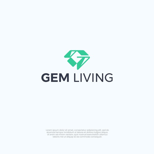 Geometrical, minimalist, modern brand design for Gem Living Design by Yantoagri