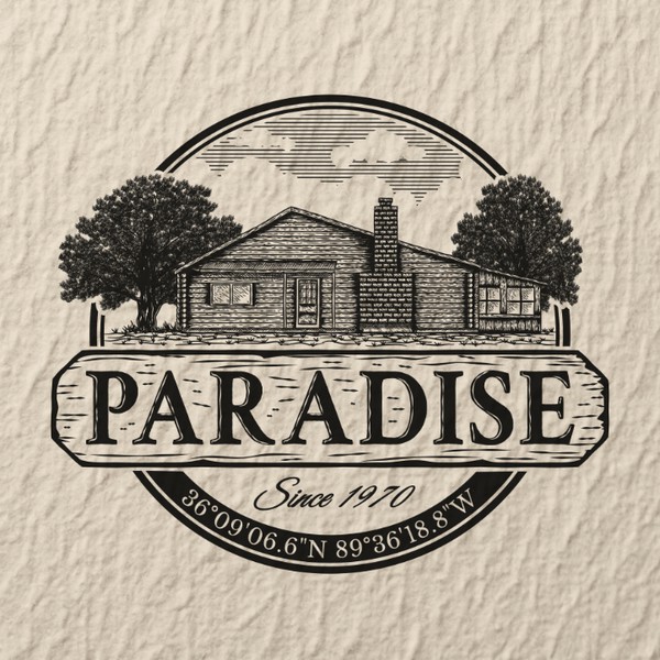 Vintage Hand Drawn Logo for Paradise Hunting Club