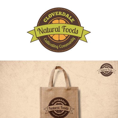 Natural grocery store Logo Design réalisé par benmornin