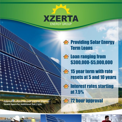 Flyer design for a Solar Energy firm Diseño de FingerTip