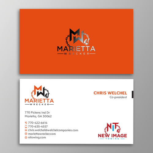Powerful business card for large towing enterprise Design by Design sp