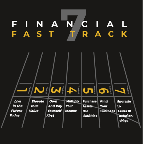 I need a hip "Financial Fast Track" illustration for my new book. If you win, I have 20 plus more. Design by Armand Par