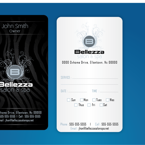 New stationery wanted for Bellezza salon & spa  Design by FishingArtz