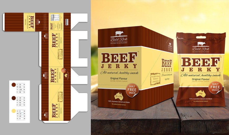 Beef Jerky Packaging/Label Design Product packaging contest