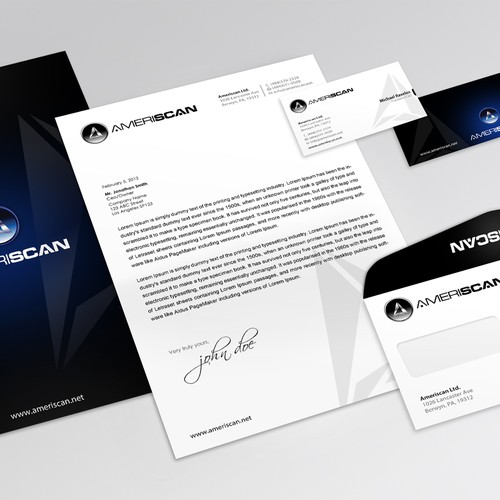 New stationery wanted for ameriscan Diseño de conceptu