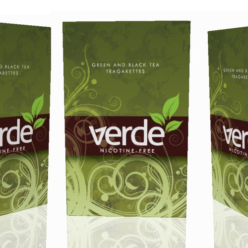 Verde Green Tea Cigarette Box Design Product packaging contest