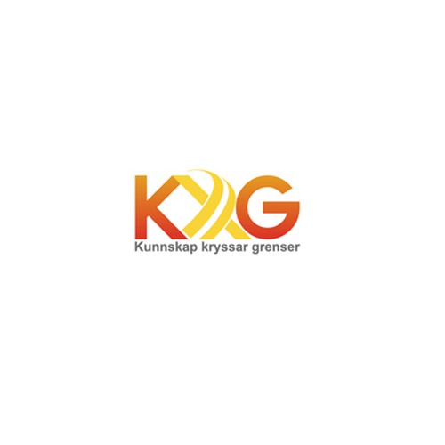 Logo for Kunnskap kryssar grenser ("Knowledge across borders") Ontwerp door medesn