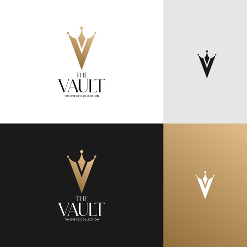 The Vault | Timepiece Collection Logo Contest Design by DA♕NU