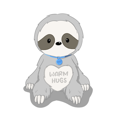 Design a Sloth Stuffed Animal Character for Autistic Children Design by rjo.studio