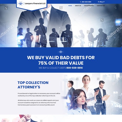 Debt Collection Website Design by Creative GS