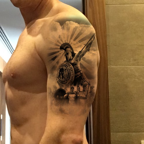 Spartan Tattoo Ontwerp door melihyalin