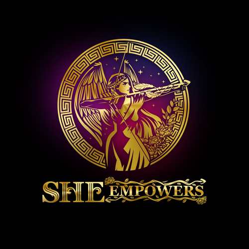 SHEempowers - luxurious design of a woman preferrably in some kind of a circle to appeal to women professionals Design by Insfire!