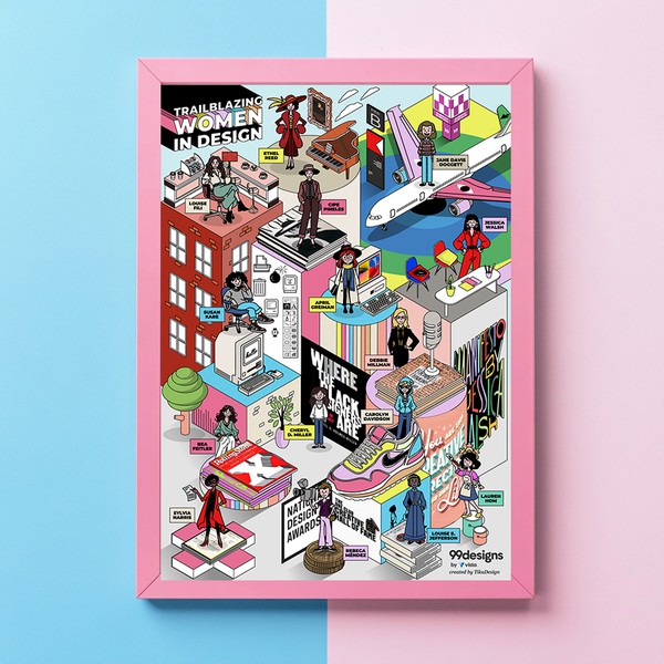 Design by TikaDesign titled "Trailblazing Women in Design Poster "